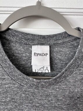 RIPNDIP “Lord Nermal” Pocket Tee | Grey | Size Small